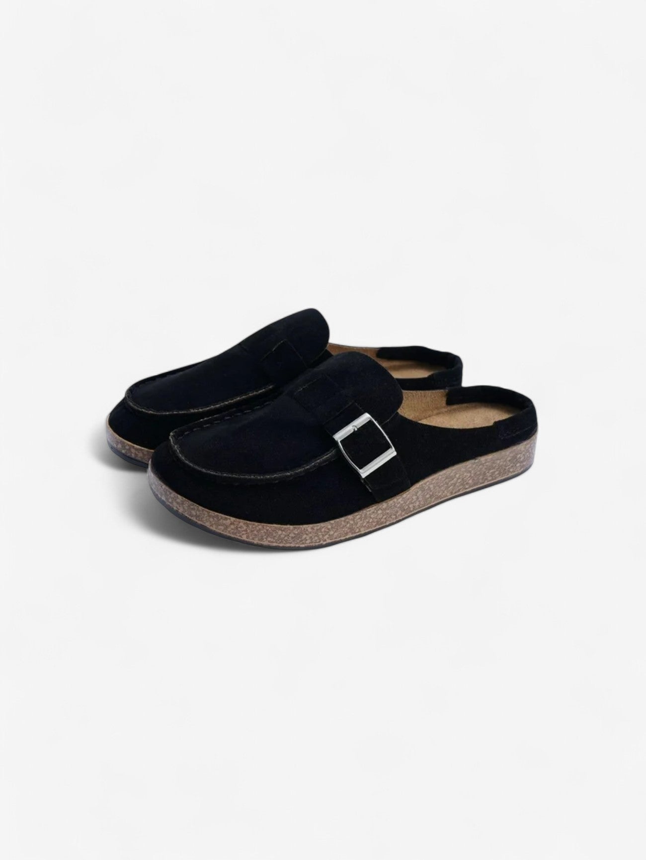 Mules Jada | Clogs en Faux Suède avec Détail Boucle