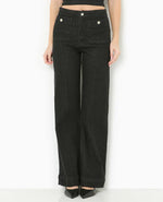 Load image into Gallery viewer, High-Waist Straight Jeans | Contrast Stitching | Full-Length Silhouette