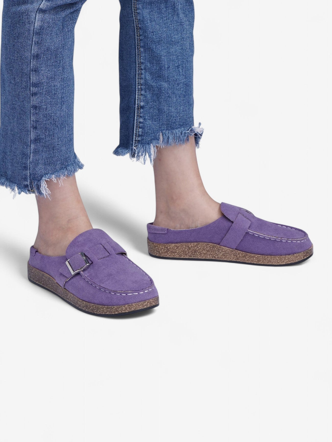 Mules Jada | Clogs en Faux Suède avec Détail Boucle