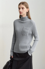 Load image into Gallery viewer, Ribbed Turtleneck Sweater | Soft Cashmere Blend | Fitted Silhouette