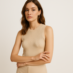 Load image into Gallery viewer, Ribbed Knit Tank Top | Sculpted Fit | Minimalist Design