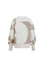 Load image into Gallery viewer, Fondamentale Geometric Knit Sweater | V-Neck | Balloon Sleeve