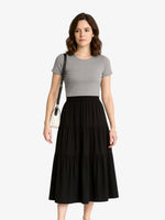 Load image into Gallery viewer, Tiered Midi Skirt | High Waist | Summer A-line Silhouette