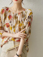 Load image into Gallery viewer, Floral Blouse | Puff Sleeves | Clarté Collection