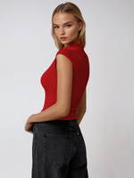 Load image into Gallery viewer, High Neck Sleeveless Top | Slim Fit Cropped Cut