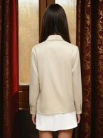 Load image into Gallery viewer, Chiffon Bow Tie Blouse | Long Sleeve | Regular Fit