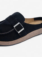 Load image into Gallery viewer, Jada Slip-On Mules | Faux Suede Clogs with Buckle Detail