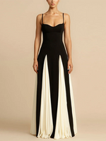 Load image into Gallery viewer, Lueur Angélique Maxi Dress | Two-Tone Fit and Flare, Spaghetti Straps