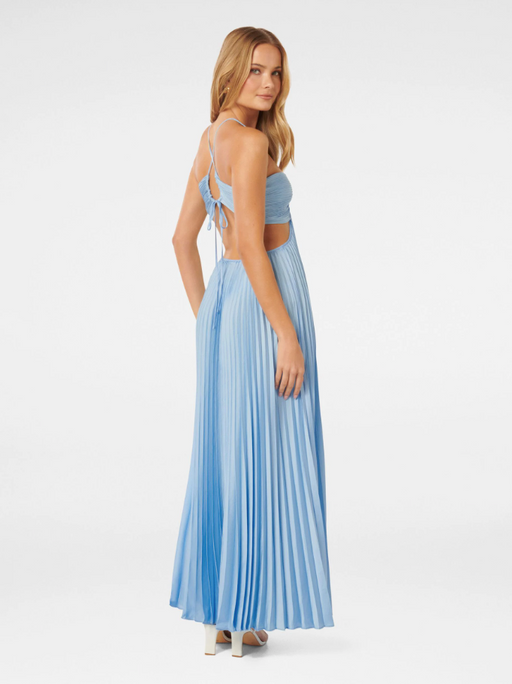 Robe Soraya Maxi Plissée | Bustier Halterneck | Jupe Fluide