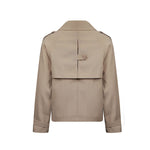 Load image into Gallery viewer, Cropped Double Breasted Jacket | Lightweight Tencel Blend | Epaulette Detail