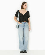 Load image into Gallery viewer, Peplum Blouse | Puff Sleeves | V-Neck | Light Summer Top