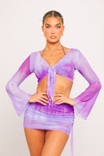 Load image into Gallery viewer, Ombre Mesh Mini Dress | Sheer Illusion | Two-Piece Effect