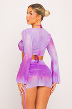 Load image into Gallery viewer, Ombre Mesh Mini Dress | Sheer Illusion | Two-Piece Effect