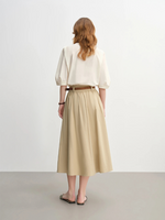 Load image into Gallery viewer, V-Neck Puff Sleeve Blouse | Relaxed Fit | Button Detailing