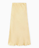 Load image into Gallery viewer, Gold Sequin Maxi Skirt | High Slit Evening Silhouette