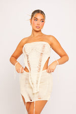 Load image into Gallery viewer, Métier Knit Mini Set | Strapless Distressed Weave | Beach Edition