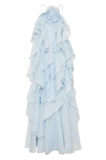 Load image into Gallery viewer, Lueur Livora Ruffled Maxi Dress | Halterneck | Layered Chiffon