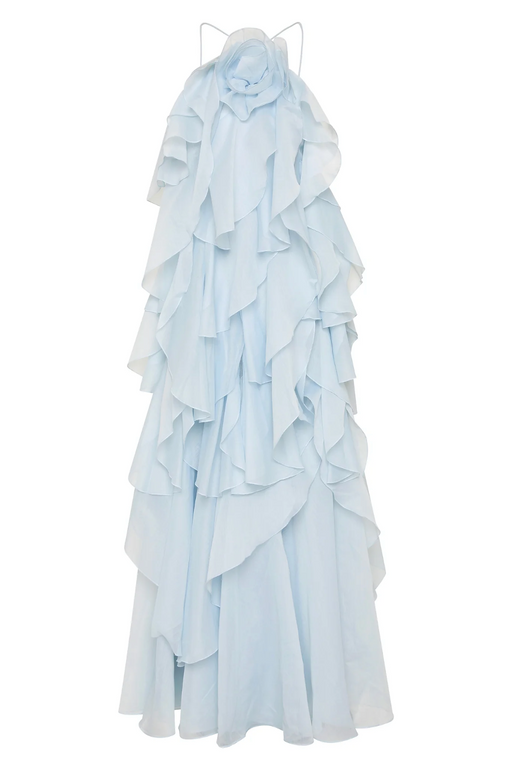 Robe Livora Maxi Ruffle | Halterneck | Chiffon