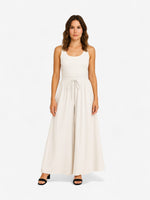 Load image into Gallery viewer, Black A-Line Maxi Skirt | Elastic Waist with Drawstring