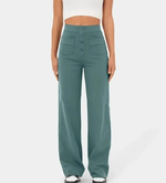 Load image into Gallery viewer, Fondamentale High-Waist Wide-Leg Trousers with Pocket Detailing