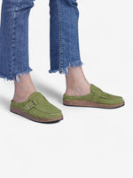 Load image into Gallery viewer, Jada Slip-On Mules | Faux Suede Clogs with Buckle Detail
