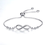 Load image into Gallery viewer, Infinity Bracelet | Adjustable Chain | Crystal Detail