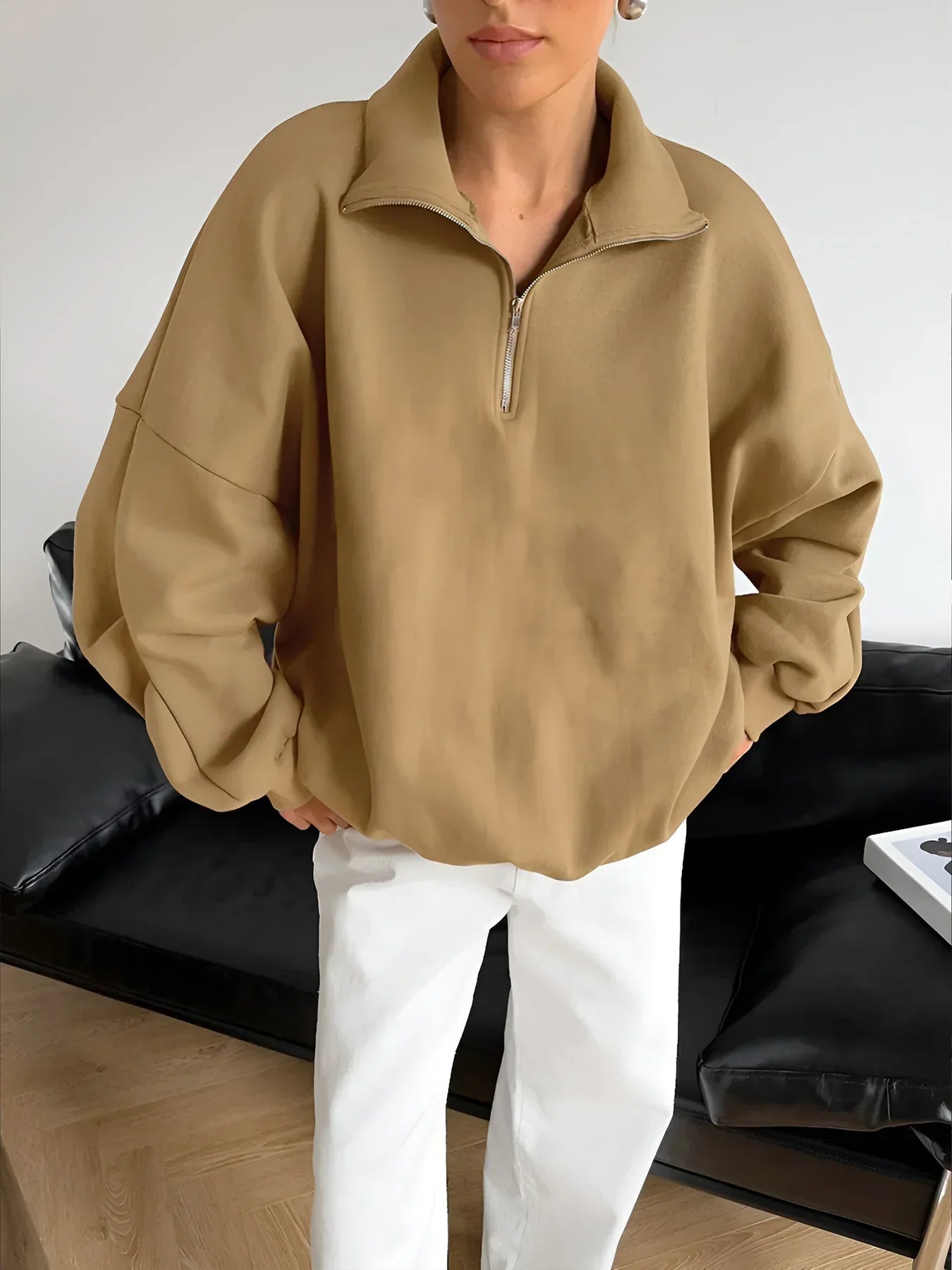 Pullover Lapel Zipper | Relaxed Fit | Automne Hiver