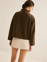 Load image into Gallery viewer, Minimalist Stand-Collar Jacket | Cropped Silhouette | Refined Casual