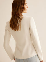 Load image into Gallery viewer, V-Neck Fitted Blazer | Gold Button Detail | Sculpted Silhouette