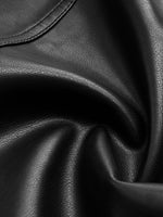 Load image into Gallery viewer, Métier Cropped Leather Jacket | Oversized Lapel | Structured Silhouette