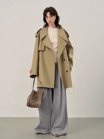 Load image into Gallery viewer, Oversized Double Breasted Trench Coat | Relaxed Fit | Belted