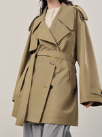 Load image into Gallery viewer, Oversized Double Breasted Trench Coat | Relaxed Fit | Belted