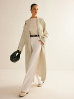 Load image into Gallery viewer, Wool Blend Long Coat | Double Breasted | Belted Silhouette