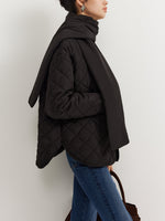 Load image into Gallery viewer, Quilted Padded Jacket with Scarf | Effortless Winter Warmth