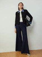 Load image into Gallery viewer, Short Tweed Jacket | Contrast Collar | Classic Silhouette