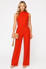 Load image into Gallery viewer, Sleeveless Jumpsuit | High Neck & Wide Leg | All Season