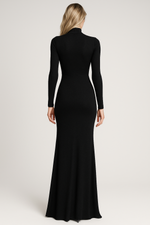 Load image into Gallery viewer, Minuit Maxi Dress | Cut-out Turtleneck | Long Sleeve