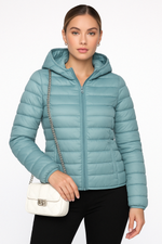 Load image into Gallery viewer, Hooded Puffer Jacket | Lightweight Down Fill | Regular Fit