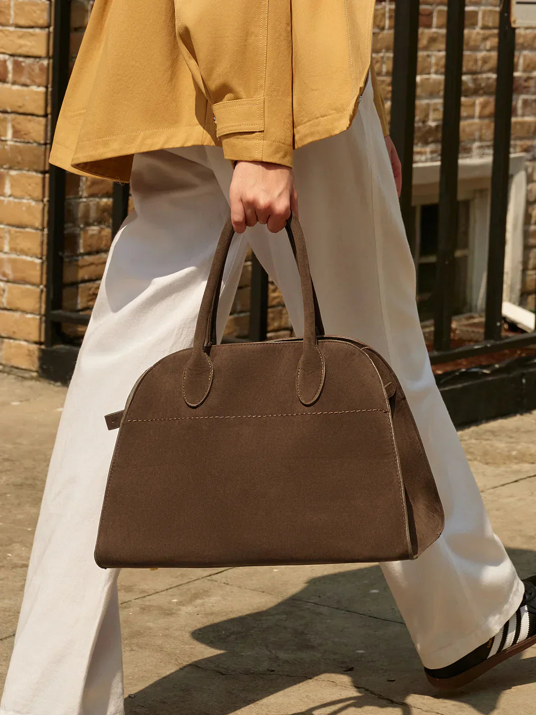 Sac Tote en Faux Suède Métier | Sac Minimaliste Structuré