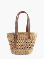 Load image into Gallery viewer, Évasion Woven Straw Tote Bag | Basket Silhouette