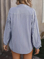 Load image into Gallery viewer, Striped Button-Up Shirt | Relaxed Fit | Cotton Blend