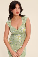 Load image into Gallery viewer, Floral Midi Dress | Ruched Bust | Stretch Fit