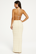 Load image into Gallery viewer, Lace Two Piece Set | Halter Crop Top & Maxi Skirt