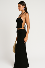 Load image into Gallery viewer, Lace Two Piece Set | Halter Crop Top & Maxi Skirt