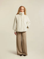 Load image into Gallery viewer, Faux Fur High Collar Coat | Soft Texture | Winter Warmth