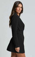 Load image into Gallery viewer, Minuit Blazer Dress | Belted Wrap Silhouette | Eveningwear