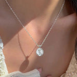 Load image into Gallery viewer, Fondamentale Silver Medallion Necklace | Engraved Floral Pendant