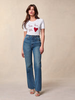 Load image into Gallery viewer, Embroidered Cotton T-Shirt | From Paris With Heart