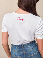 Load image into Gallery viewer, Embroidered Cotton T-Shirt | From Paris With Heart