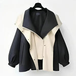 Load image into Gallery viewer, Évasion Two-Tone Oversized Jacket | Modern Contrast Design | Lightweight Layer